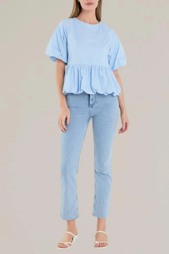 English Factory English Factory - balloon sleeve poplin top 3