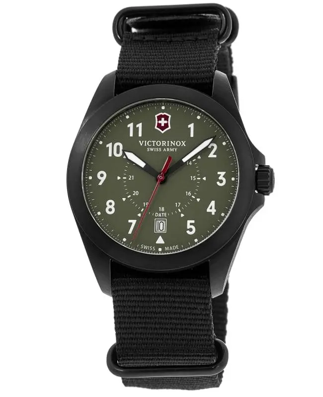 Victorinox Swiss Army Heritage Quartz Green Dial Fabric Strap Men's Watch 241972