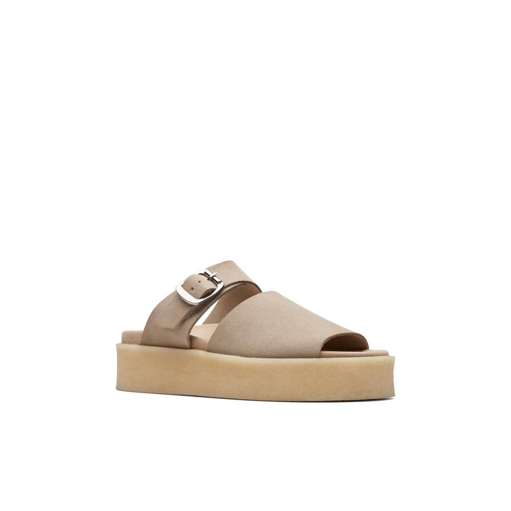 Clarks Clarks - Sandales Crepe Slide - Sand Suede - Femme