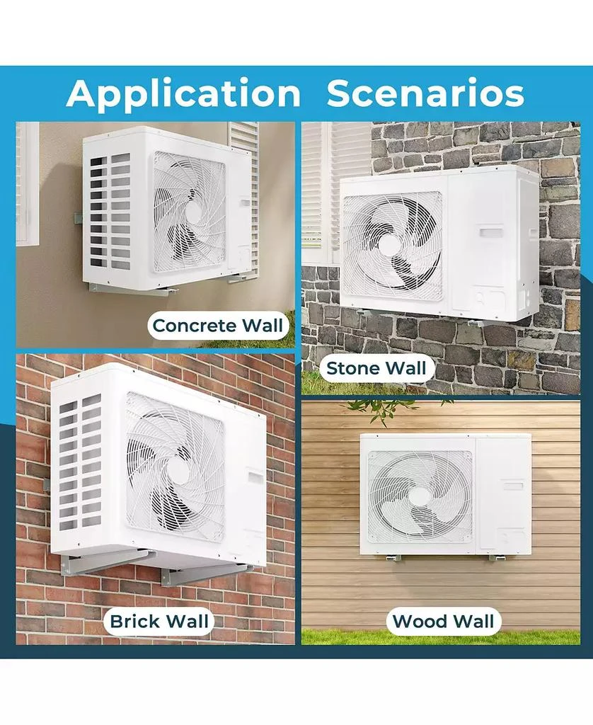 GOUUN Mini Split Wall Mounting Bracket for 6000-12000 BTU Universal Ductless AC 9