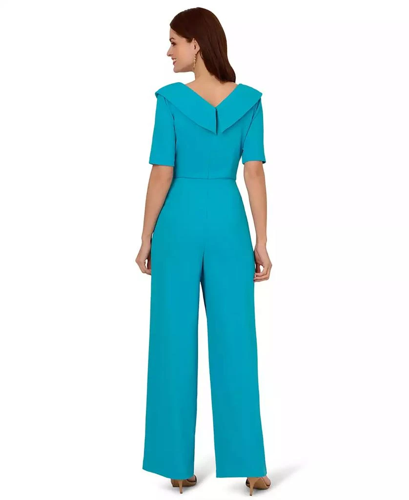 Adrianna Papell Women's Asymmetric Knit Crepe Jumpsuit 3