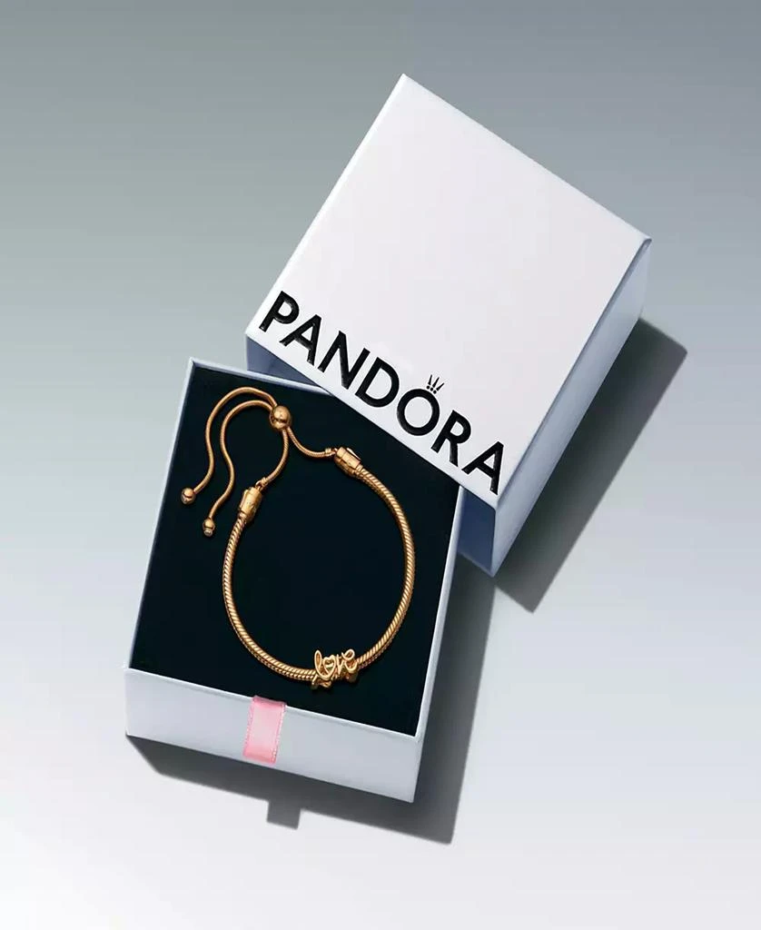 PANDORA Gold Plated Love Script Bracelet Gift Set 3