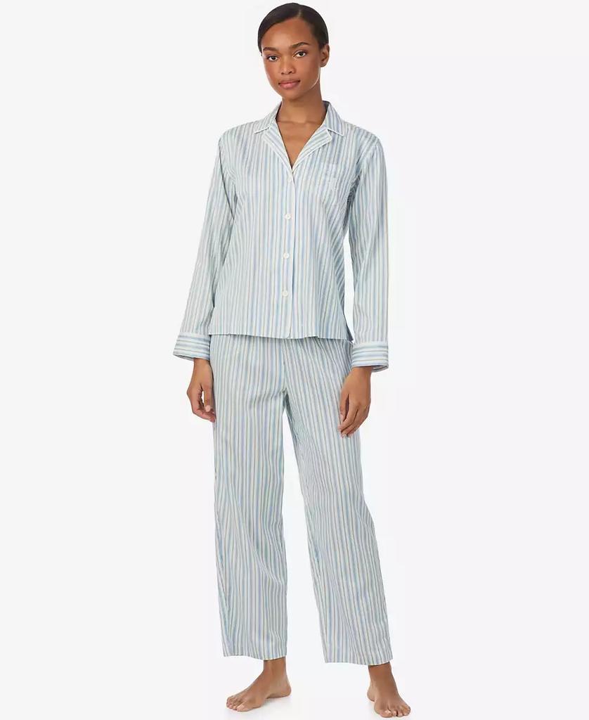 Ralph Lauren Women's 2-Piece Striped Pajama Top and Pant Set