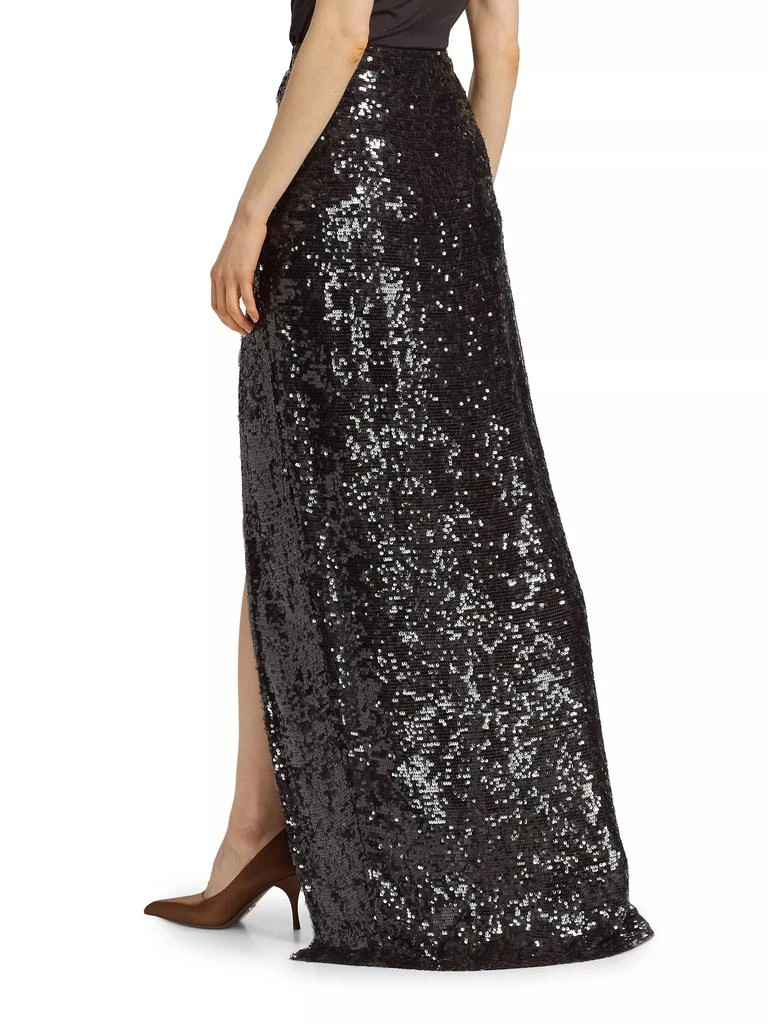 LAPOINTE Sequined Floor-Length Skirt 5