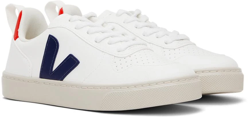 Veja Kids White & Navy Esplar Sneakers 4