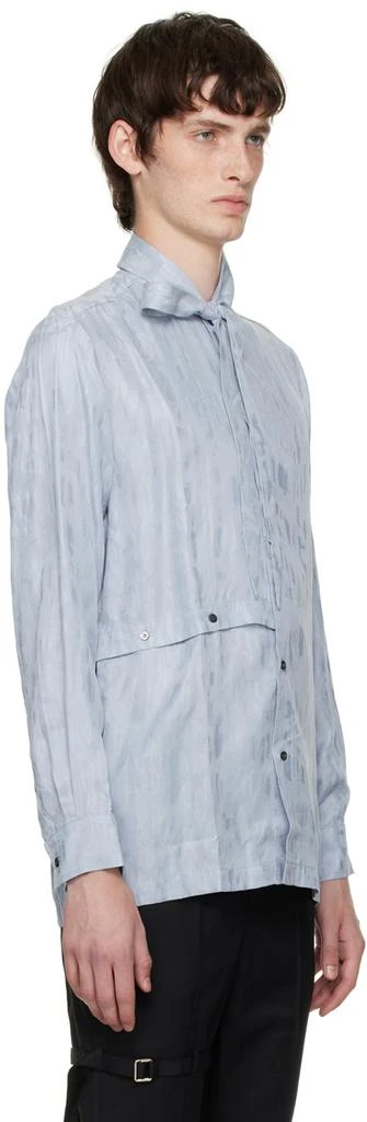 The World Is Your Oyster Blue Self-Tie Shirt 2