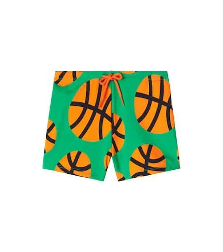 Stella McCartney Basketballs printed swim trunks