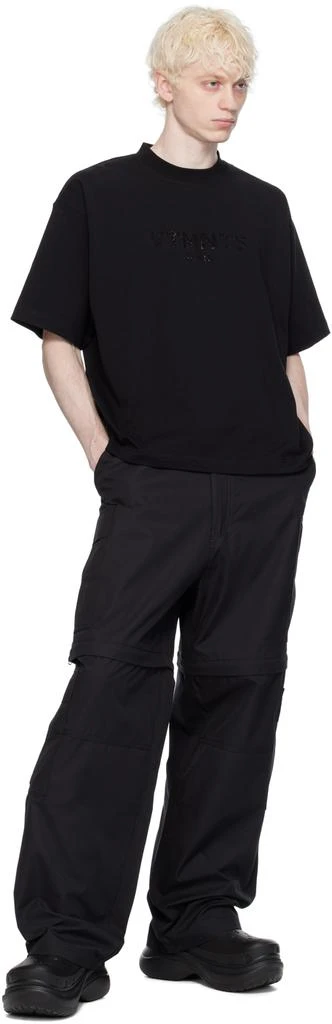 VTMNTS Black Detachable Leg Cargo Pants 5