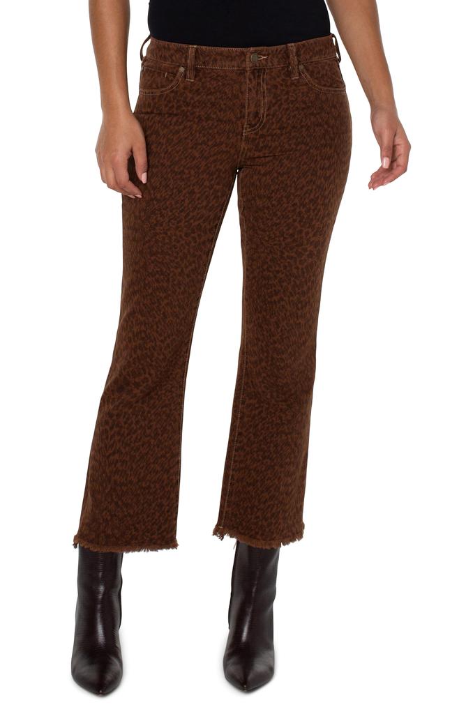 Liverpool Los Angeles Hannah Frayed Crop Flare Jeans