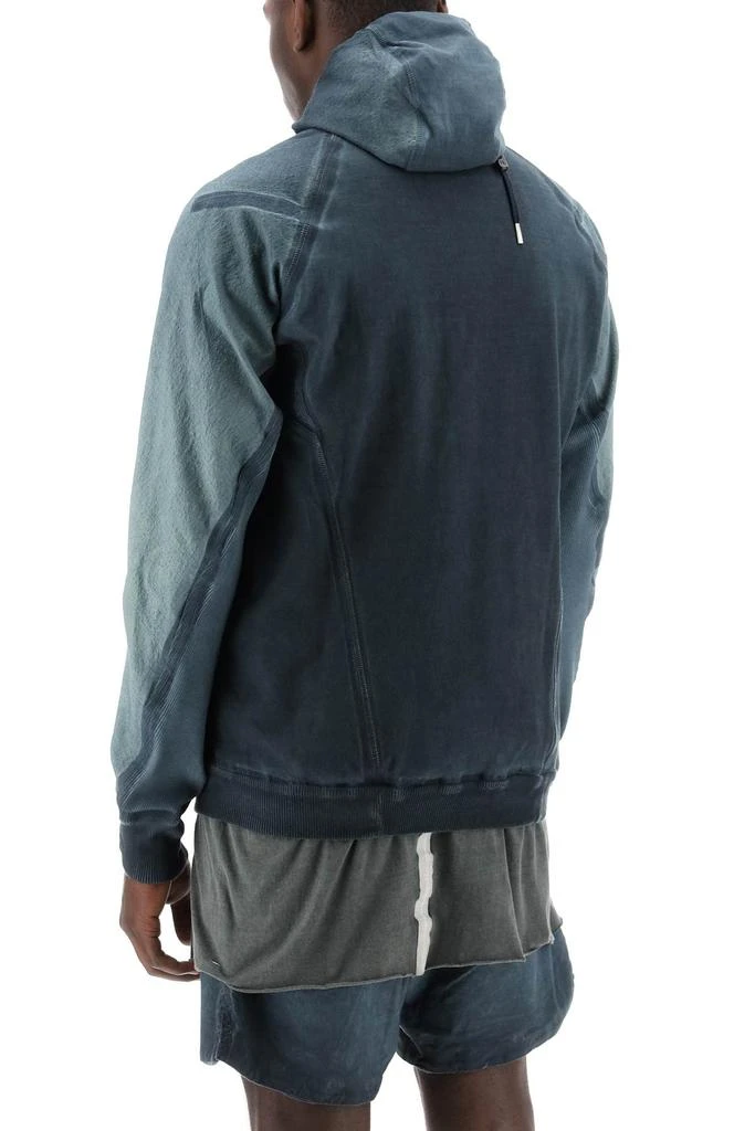 BORIS BIDJAN SABERI hybrid sweatshirt with zip and hood 3