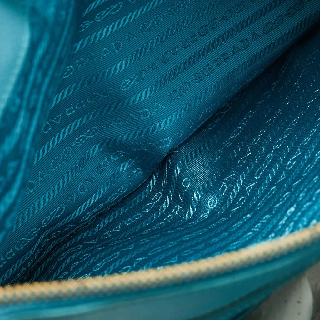 Prada Prada Turquoise Saffiano Leather Medium Double Zip Tote 15