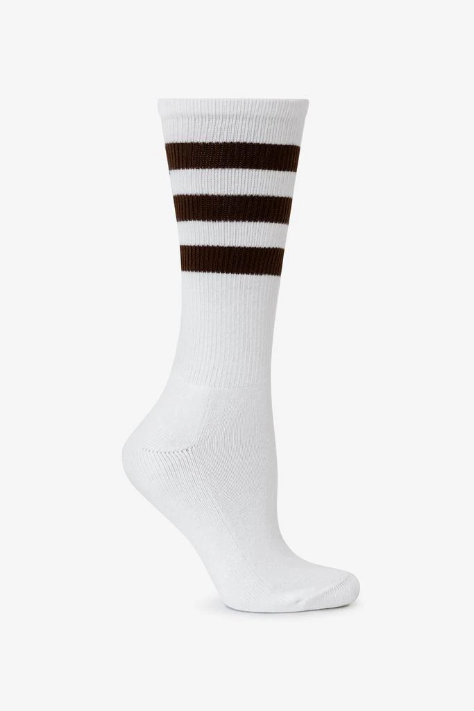 Los Angeles Apparel CALFSOCK - Unisex 3-Stripe Calf Sock 24