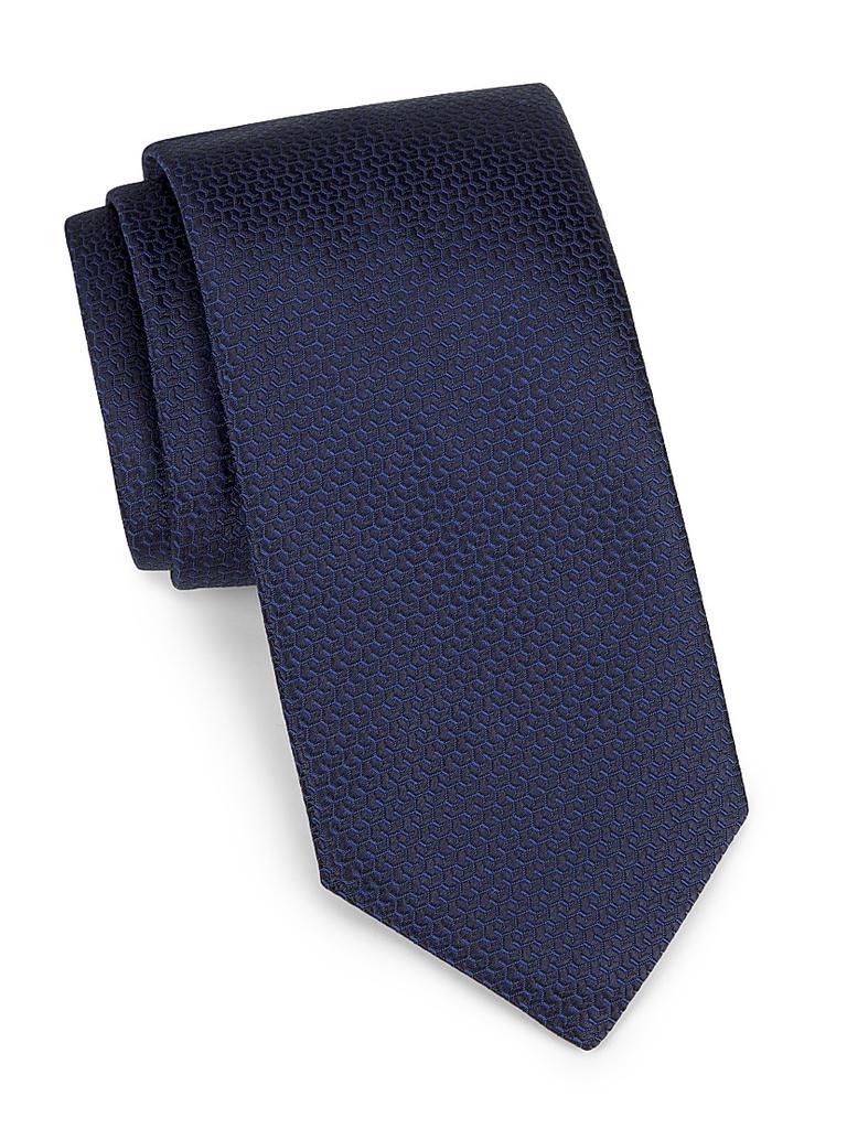 Canali Neat Geometric Silk Tie