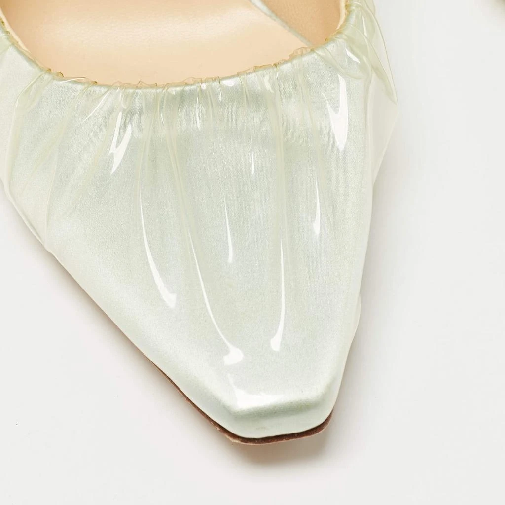 Jimmy Choo Jimmy Choo x Off-White Light Blue Satin and Pleated PVC Anne Pumps Size 39 8