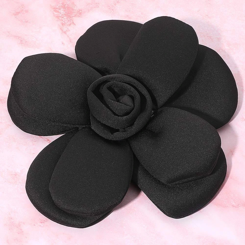 FASHNZFAB Bold Fabric Flower Statement Hair Clip Pin Brooch
