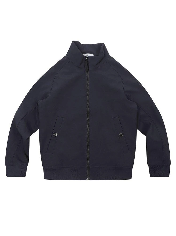 Stone Island Junior Stone Island Junior Logo Patch Zip-Up Coat