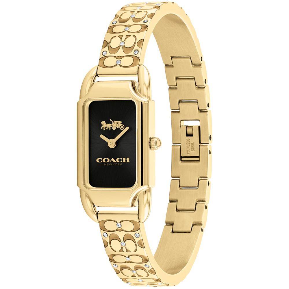 COACH Women's Cadie Gold-Tone Stainless Steel Bangle Bracelet Watch 17.5 x 28.5mm