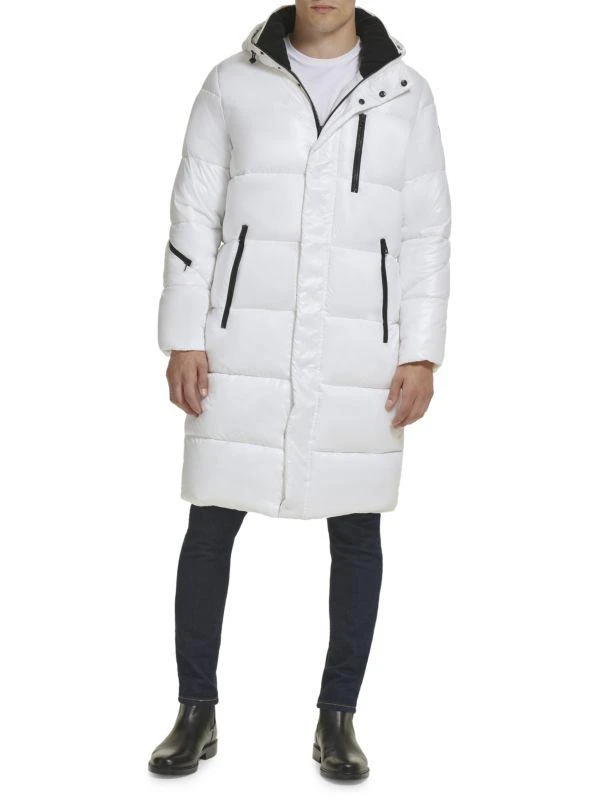 Guess Hooded Longline Puffer Jacket 4