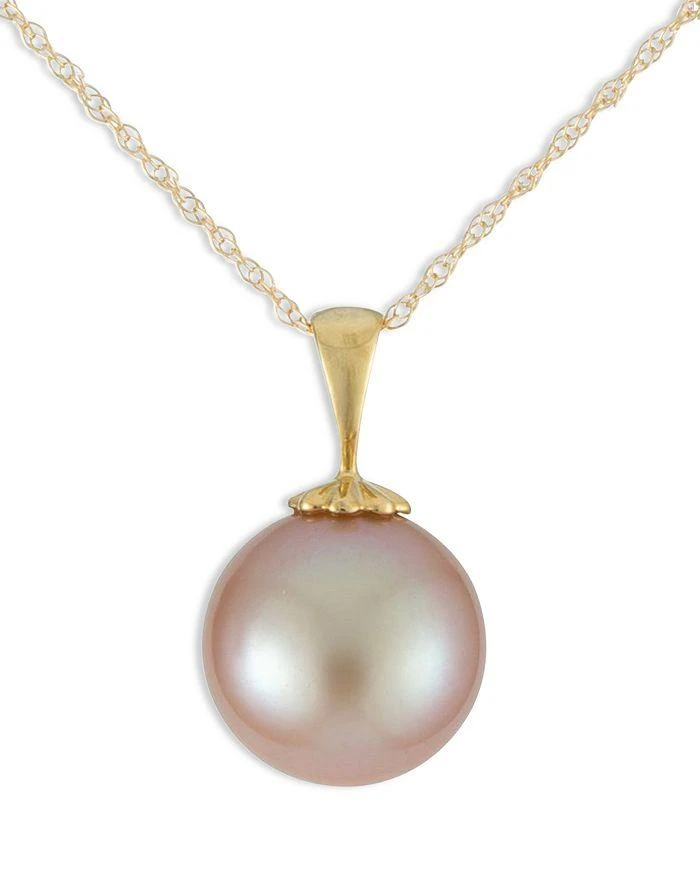 Bloomingdale
s Fine Collection Pink Freshwater Pearl Solitaire Pendant Necklace in 14K Gold, 18"