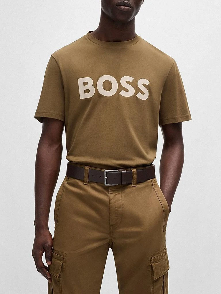 Hugo Boss Leather Belt with Logo Buckle 2