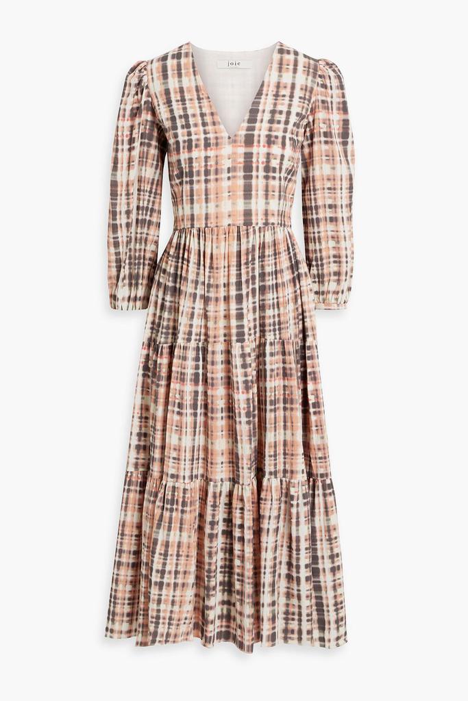 Joie Tobey tiered printed cotton midi dress
