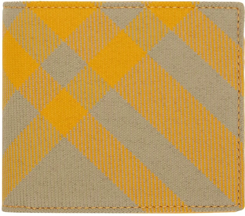 Burberry Yellow Check Bifold Wallet 1