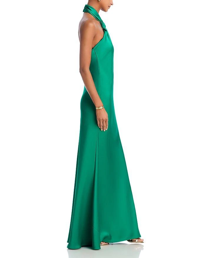 AQUA Knot Halter Gown - Exclusive 4