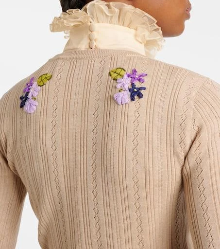 Valentino Embroidered virgin wool cardigan 6