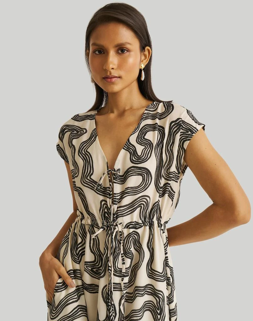 Reistor Deep V-neck. Gathered Dress 2