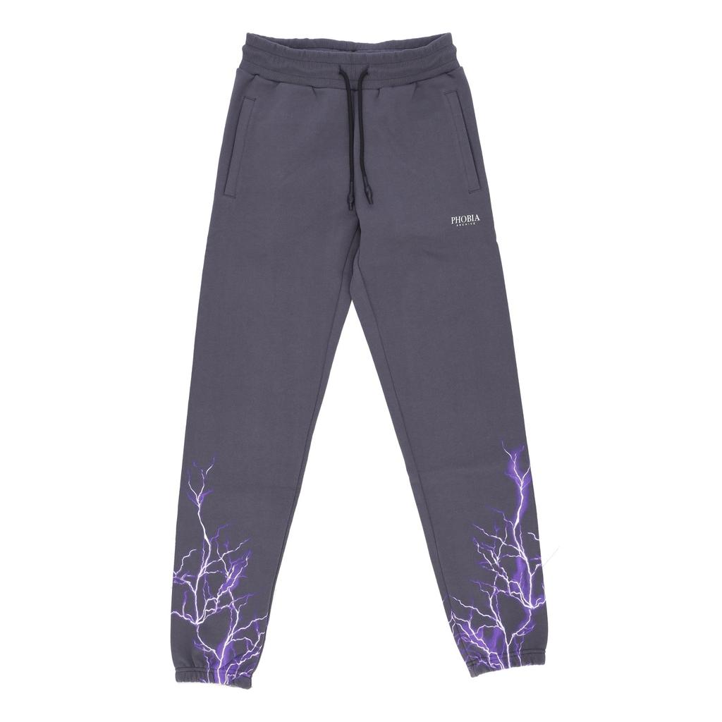PHOBIA Lightweight Tracksuit Pants Men Lightning Pants Grey/purple