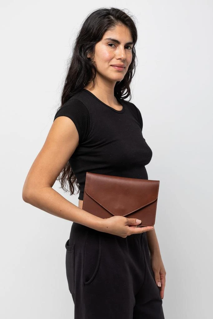 Los Angeles Apparel RLH3433 - Large Multifunctional Belted Envelope Clutch 25