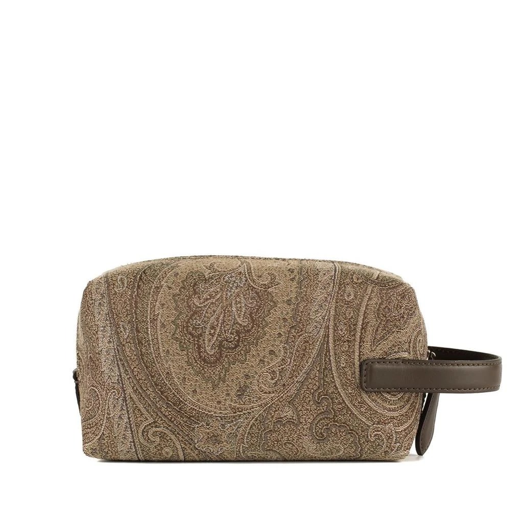 ETRO Etro Etro Essential Small Pouch In Jacquard Light Brown 2