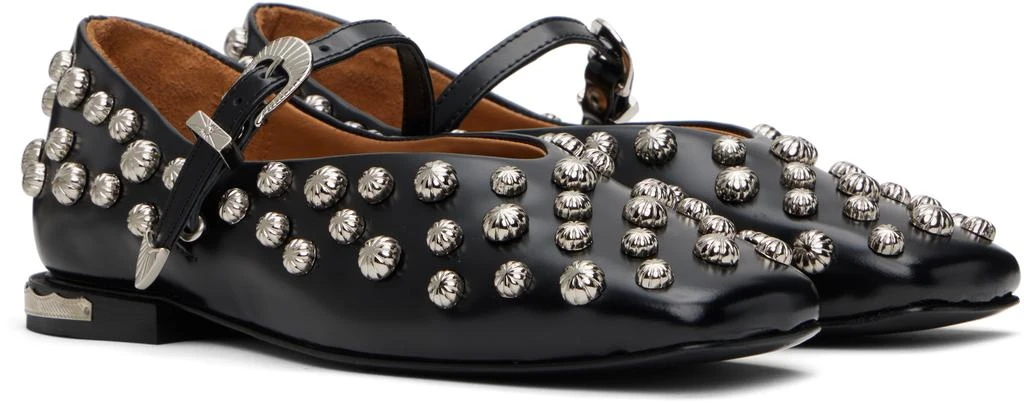 Toga Pulla Black Polido Ballerina Flats 4