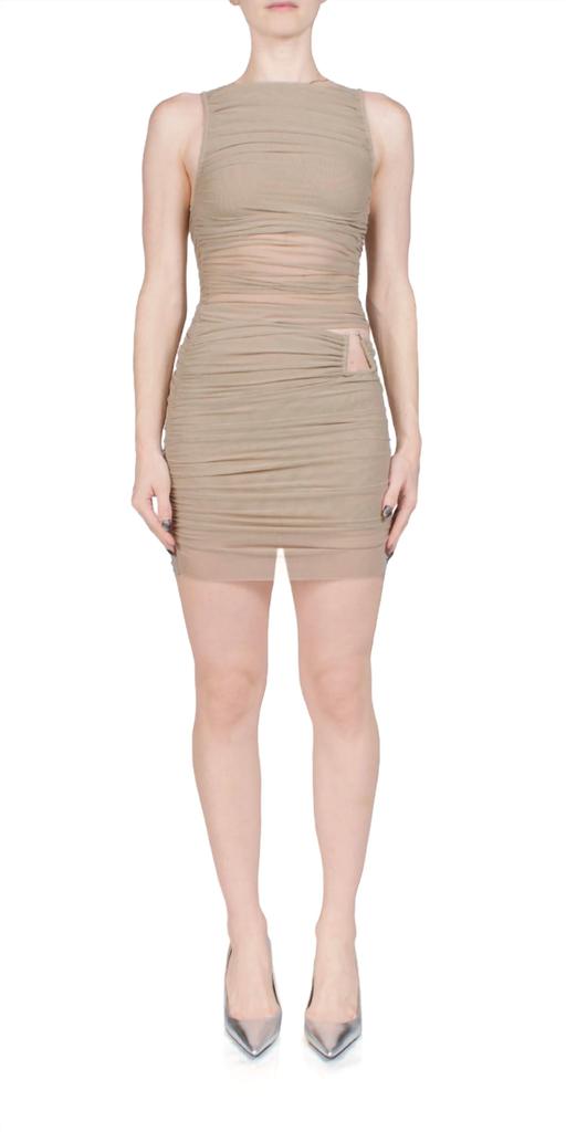Misbhv Gray Draped Football Minidress - Dresses & Skirts