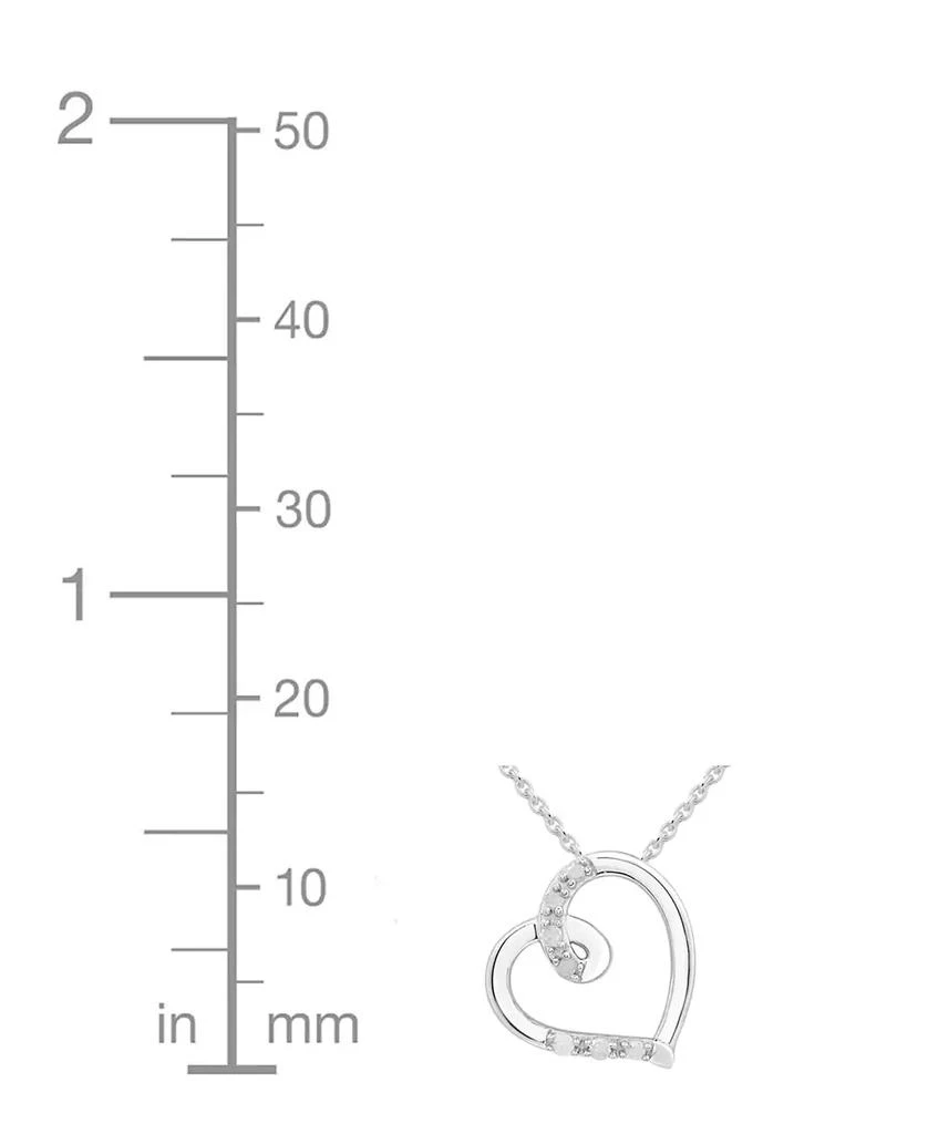 Macy's 2-Pc. Set Diamond Heart Openwork Pendant Necklace & Matching Stud Earrings (1/6 ct. t.w.) in Sterling Silver 7