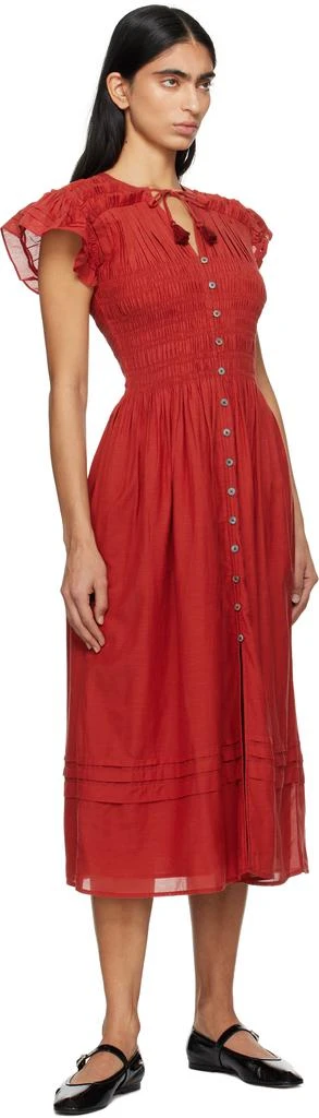SEA NY Red Nomi S/S Midi Dress 4
