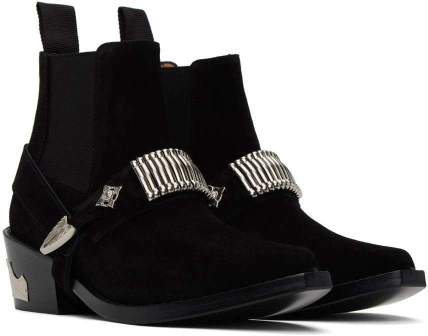 Toga Pulla Black Ankle Strap Chelsea Boots 4