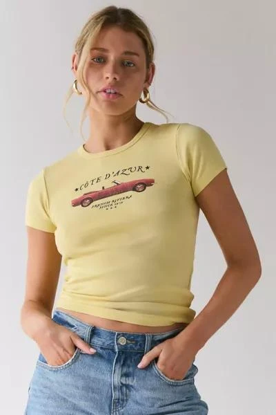 Urban Outfitters Sports Car Vintage Graphic Baby Tee 1