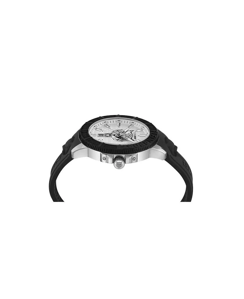 Plein Sport Men's City Rush 3 Hand Date Quartz Black Silicone Strap 45mm 2