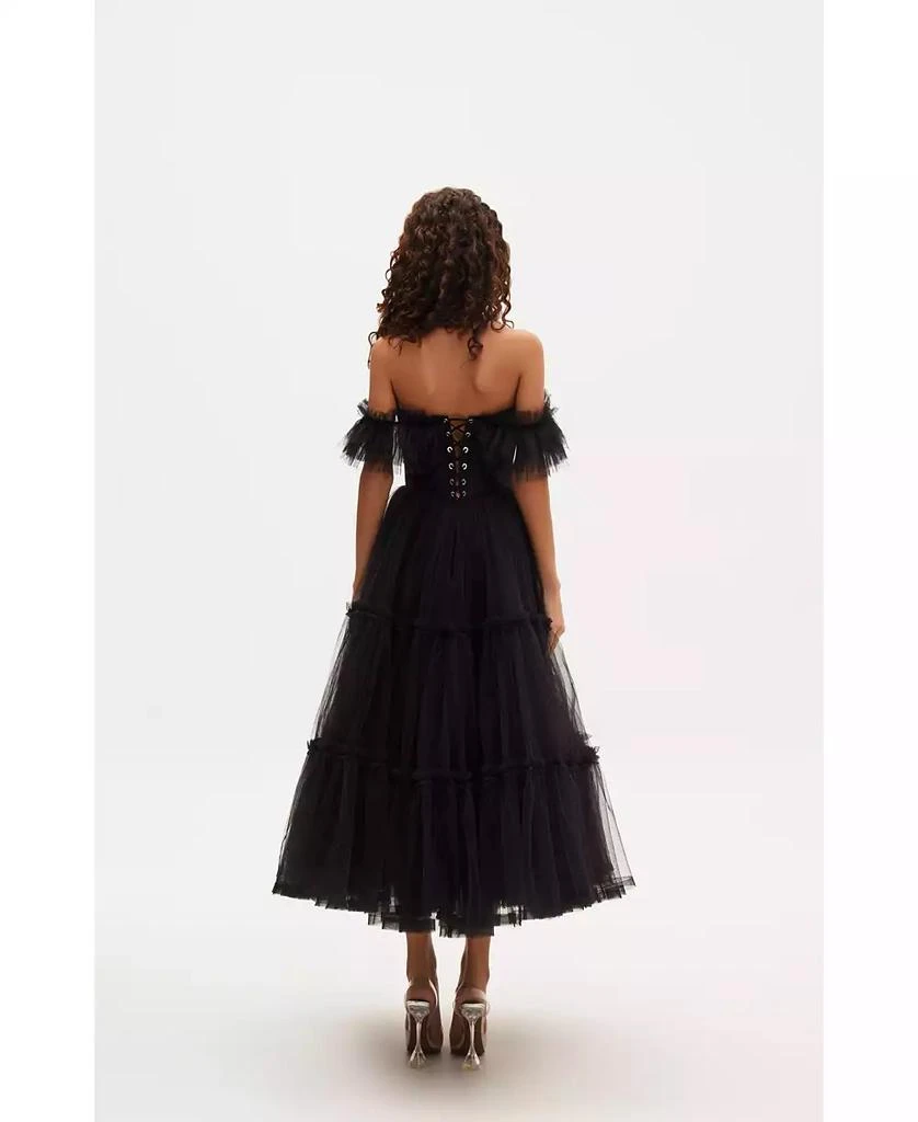 Milla Women's Ruffled Tulle Midi Dress 3