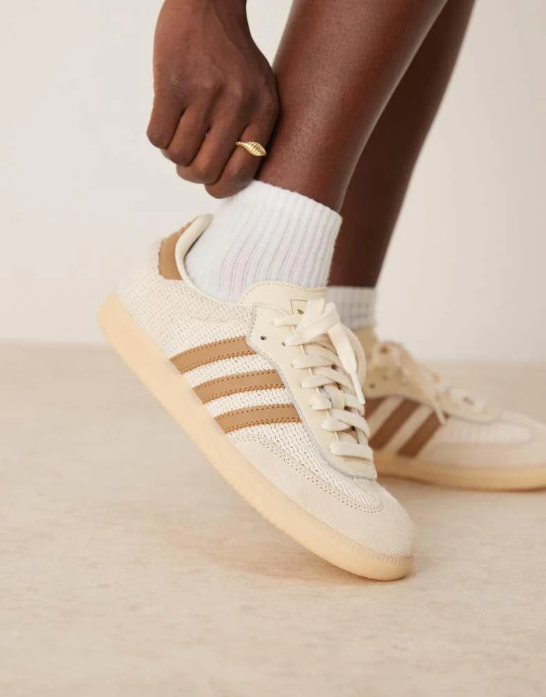 Adidas adidas Originals Samba OG Crochet trainers in cream and brown 4