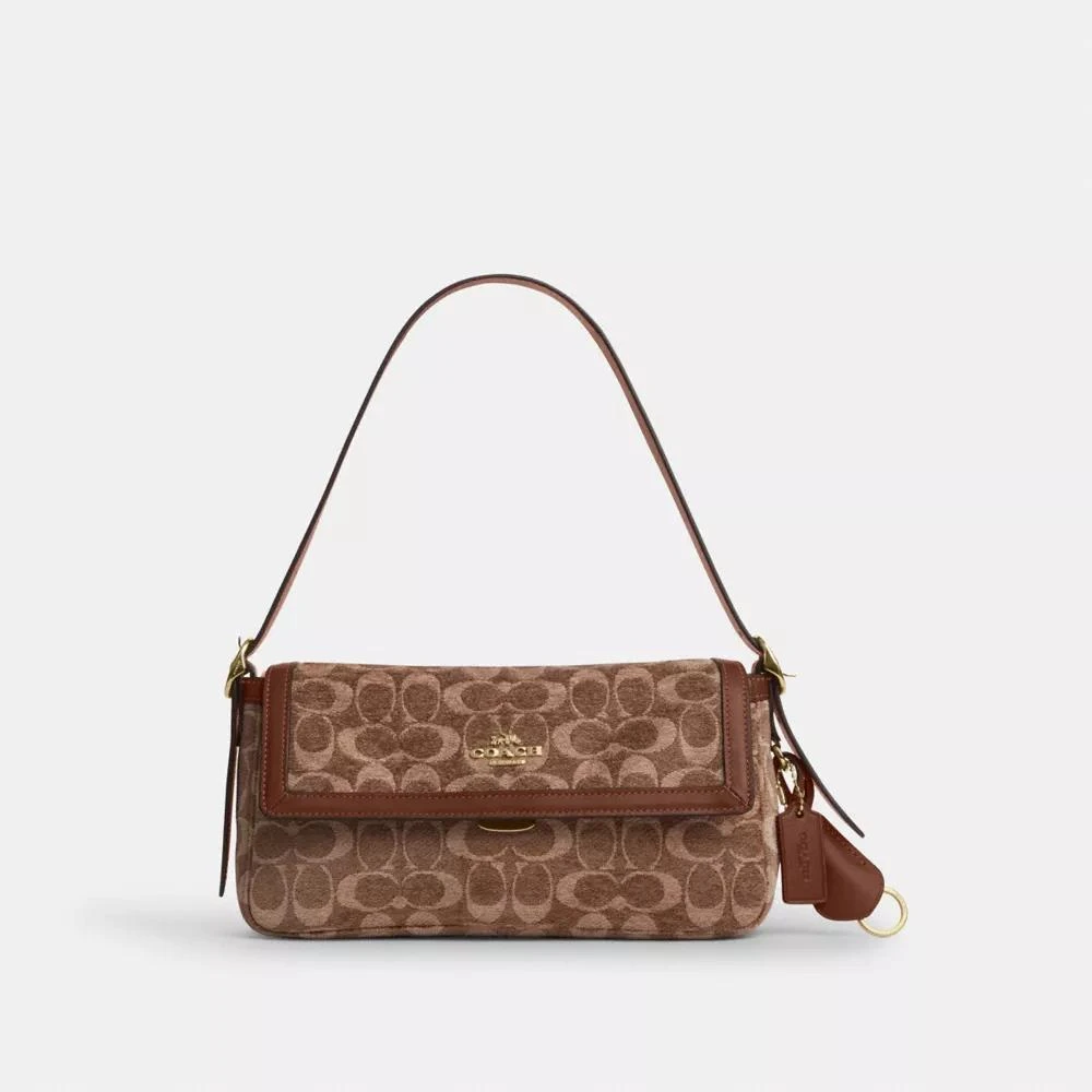 Coach Etta Small Flap Shoulder Bag In Signature Chenille