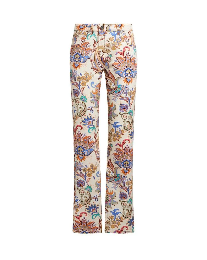 ETRO Printed High Rise Straight Jeans 4