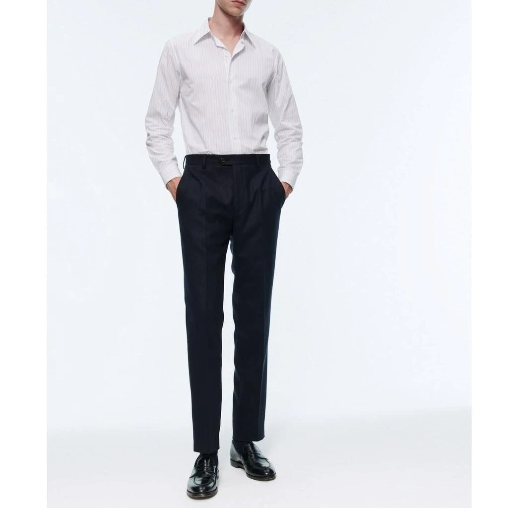预计3周后发货 Fursac Chemise En Popeline De Coton À Rayures - Blanc - Homme 3