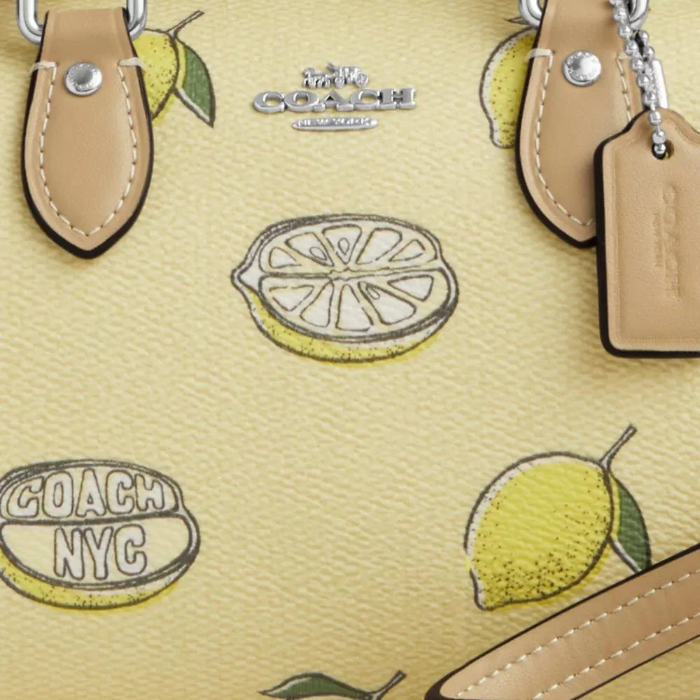 Coach Mini Rowan Crossbody Bag With Lemon Print 8