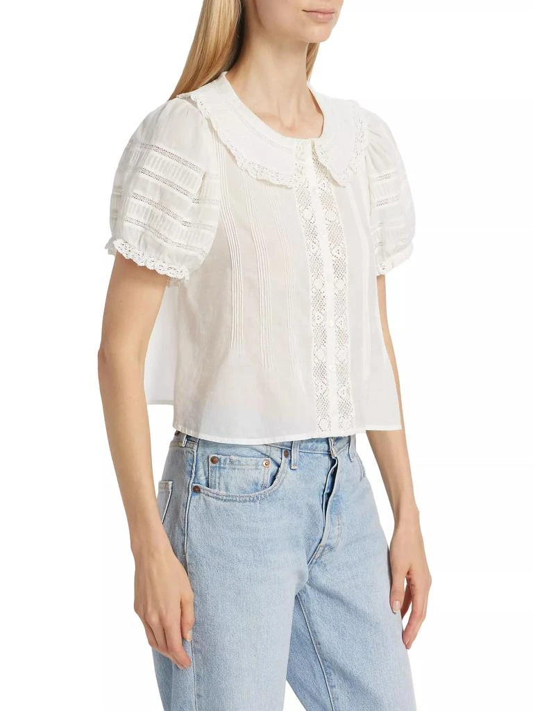 DÔEN Bernadine Peter Pan Lace Blouse 4