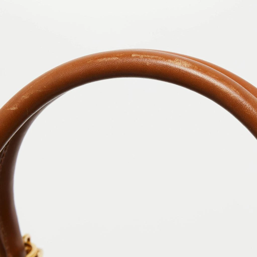 Gianfranco Ferre Gianfranco Ferre Brown Jacquard Fabric and Leather Flap Satchel 12