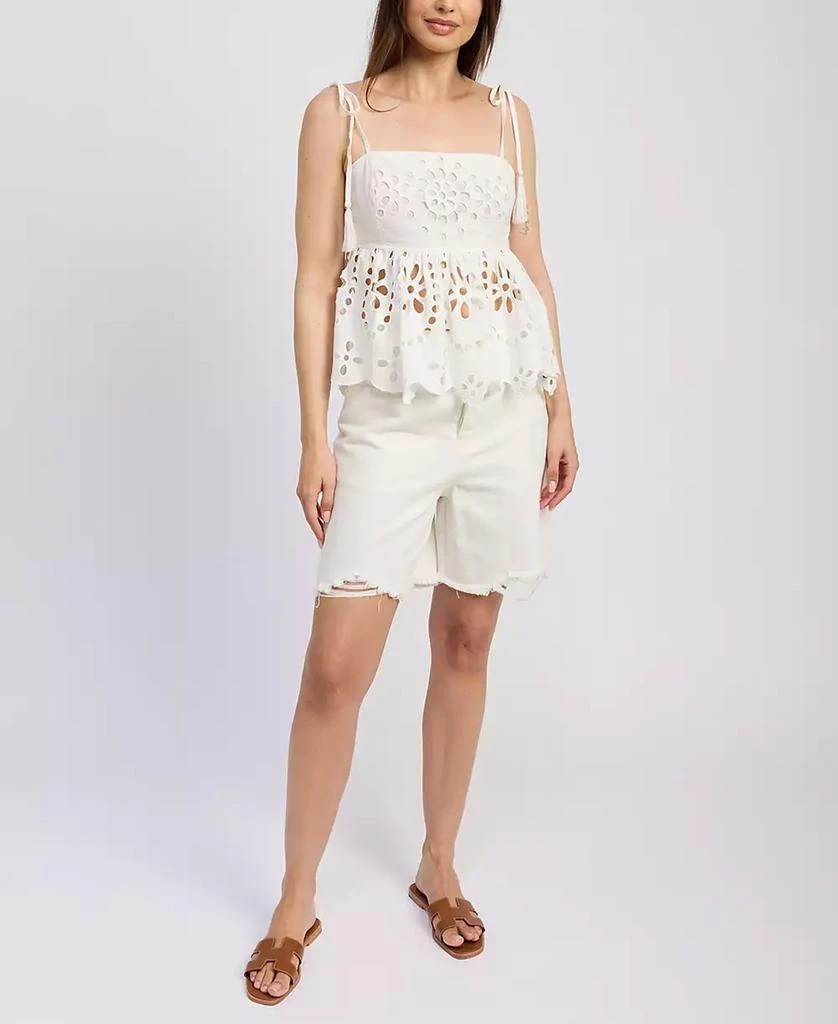 En Saison Women's Courtney Cotton Peplum Top 1