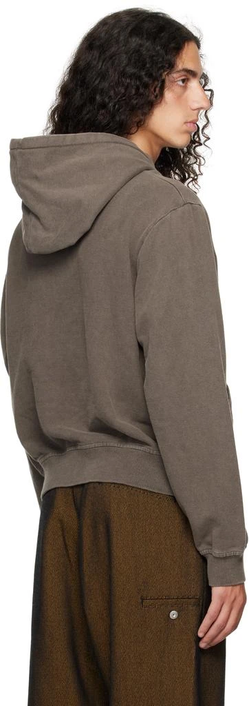 Omar Afridi Brown Shabby Full Zipped Hoodie 3