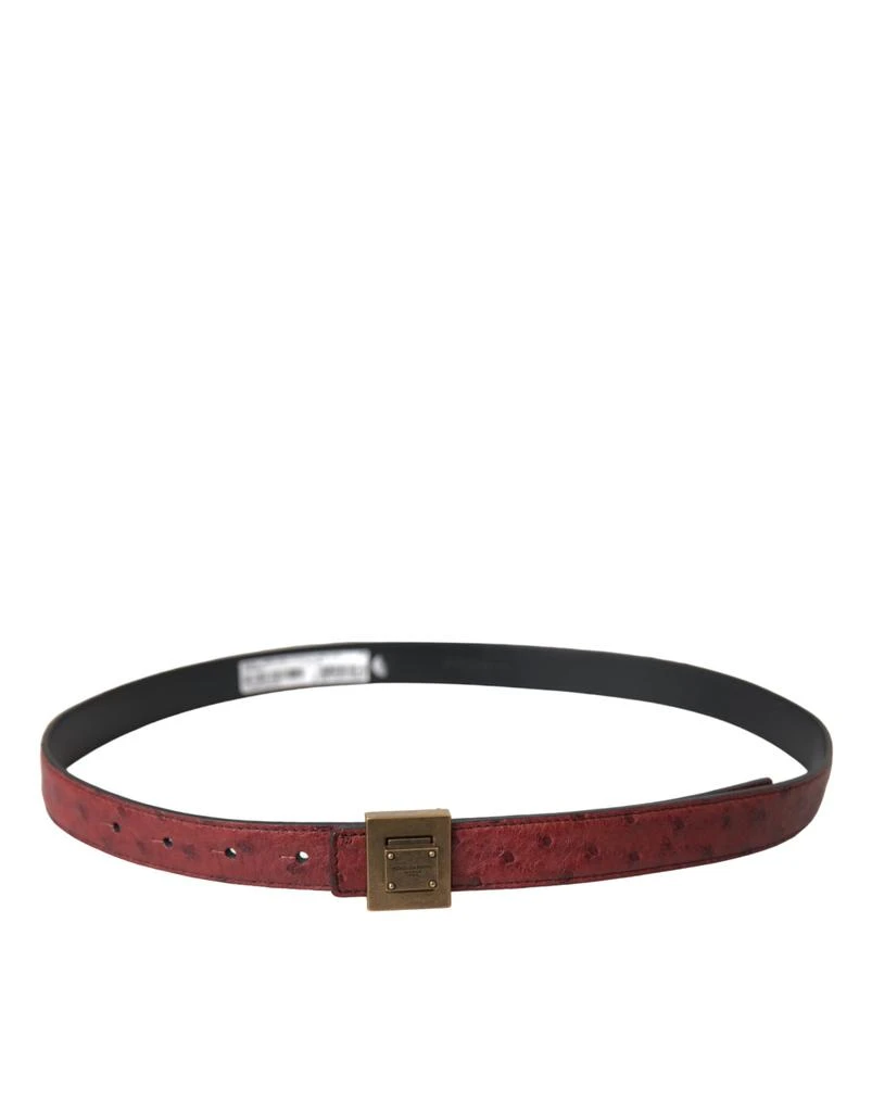 Dolce 
Gabbana Leather Square Metal Buckle Women
s Belt 2